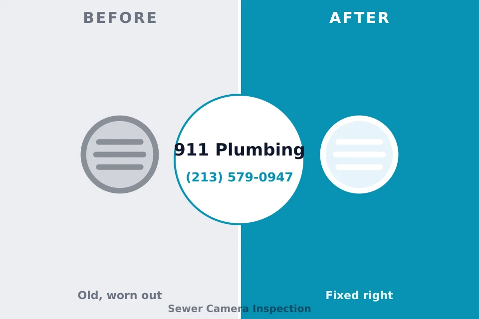 Before and after: plumbing company Olyphant, PA